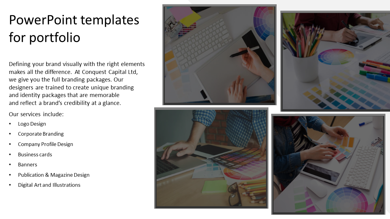 Free - Graphical Design PowerPoint Templates For Portfolio